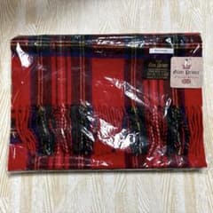 グレンプリンス　GLEN PRINCE 英国製ラムウールチェックストール・新品のサムネイル