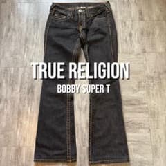 True religion BOBBY BIG T フレア ブラックデニム 28 - メルカリ