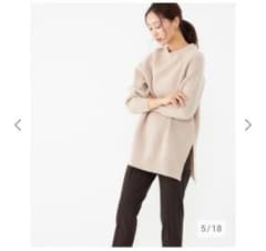 PLST ウールカシミアブレンドボトルネック チュニックニットのサムネイル
