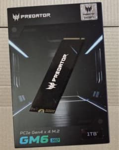 新品未開封Predator GM6 1TB PCIe Gen4 M.2 SSDのサムネイル