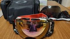 Oakley スキーゴーグル ミラー レッド/ブラックのサムネイル