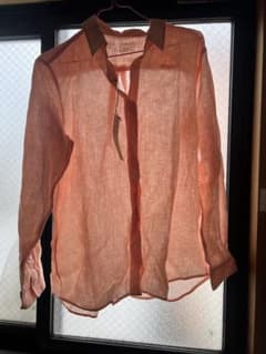 無印良品　レギュラーカラー長袖シャツ Lサイズ ライトピンクのサムネイル