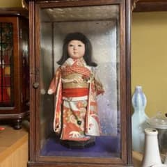 い*み様 市松人形 日本人形 ガラスケース入り 伝統工芸品 - メルカリ
