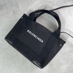 超美品✨バレンシアガ ネイビーカバスXS 2wayハンド ショルダー ポーチ 