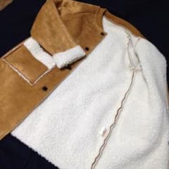♪ ムートンコート 130 ♪ めちゃカワ 裏起毛  新品・タグなし  翌日配達のサムネイル