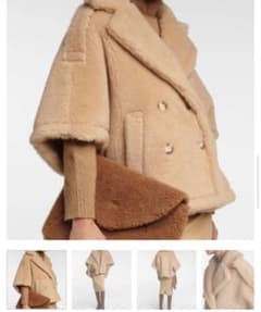 MaxMara マックスマーラ ADESSO テディベア ケープ ハンガー付 - メルカリ