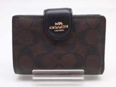 【新品同様】COACH 二つ折り財布 シグネチャー ブラックのサムネイル