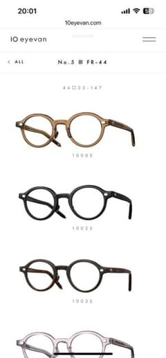 商品名　10eyevan No.3 Ⅲ FR-44 1002Sのサムネイル