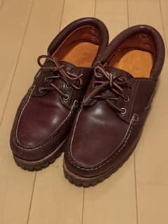 Timberland 3eyeモカシン デッキシューズ バーガンティ - メルカリ