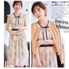 【tocco closet】フラワーレース ノースリーブワンピースのサムネイル
