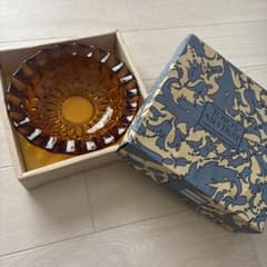 TOYO GLASS☆灰皿/アッシュトレイ/アンバー/ガラス/昭和レトロのサムネイル
