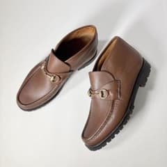 希少GUCCI グッチ ホースビット チャッカ ショートブーツ レザー