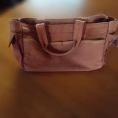 スタバ オレンジ トートバッグ 外ポケット付き