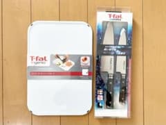 （ゆーゆー様専用）定価7810円　T-fal 包丁2本＋まな板セットのサムネイル