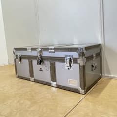 ビンテージ アルミ トランク 船舶 収納 箱 ケース ボックス