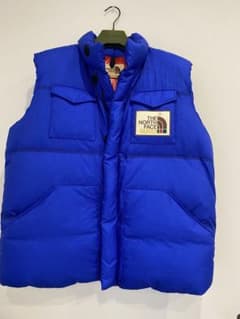THE NORTH FACE x GUCCI ダウンベスト 青 - メルカリ