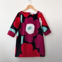 ☆最終価格☆ マリメッコ ウニッコ 七分袖 チュニック ワンピース 花柄