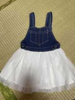 最終値下げ★新品・未使用★デニムレース　ジャンパースカート95のサムネイル
