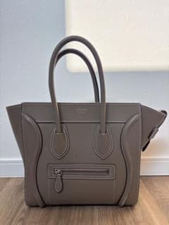 Céline ラゲージ マイクロ スリ トートバッグ フロントポケット付き 