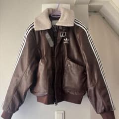 日本未発売・極美品】adidas海外限定 新品 レザージャケット ブラウン