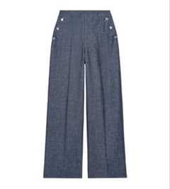 zara リネンボタン付きワイドパンツのサムネイル