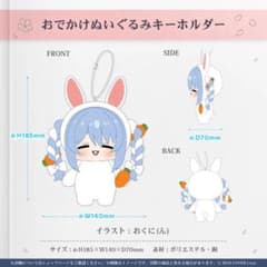 兎田ぺこら　ホロライブ　おでかけぬいぐるみキーホルダー　誕生日記念2024のサムネイル
