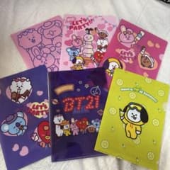 BT21 클리어 파일 8장 세트 LINE FRIENDS 정리 판매 BTS