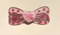 Disney Minnie Mouse ヘアクリップ ピンク ラメのサムネイル