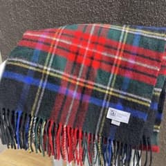 Johnstons of Elgin カシミヤストール チェック - メルカリ