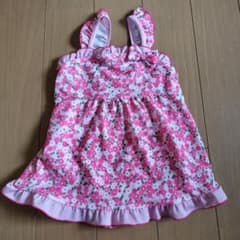 ピンク花柄　水着 95cmのサムネイル
