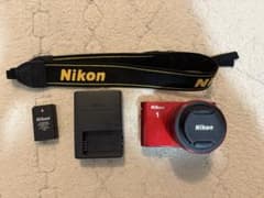Nikon 1 J1 レッド 30-110mm望遠レンズセット - メルカリ