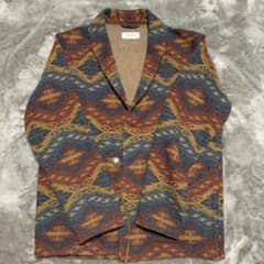 EDITION ネイティブ柄 ショールカラー ガウンのサムネイル