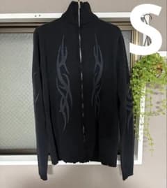 Y2K Zip-Up Cardigan ダメージ加エニットカーディガン S - メルカリ