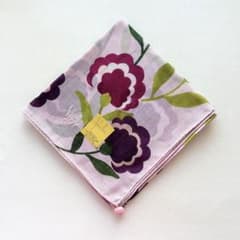 【新品未使用】　Sybilla シビラ　大判ハンカチ 花柄 薄ピンク
