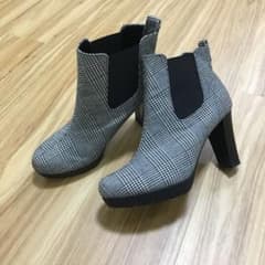 エスペランサ 千鳥柄  ショートブーツ Lのサムネイル