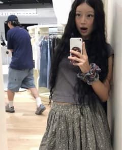 Coyseio グレー フレアスカート coyseio グレー フレアスカート レース風 - メルカリ