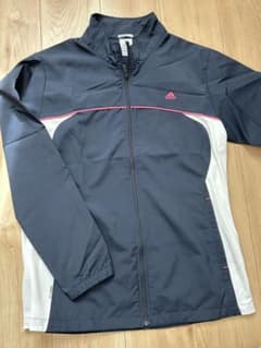 adidas トレーニングウェア　ジャージ 紺　ネイビー　M L