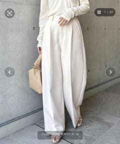 【miyuko様専用】【美品】ツイルタックスラックス　ワイドパンツのサムネイル