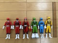 動物戦隊ジュウオウジャー　ソフビ6体（高さ約17㎝）　フィギュアのサムネイル
