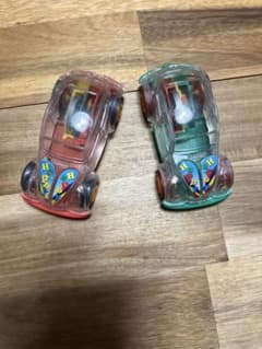 ミニカー 2台セット クリアボディ ビートル風のサムネイル