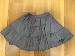 メゾピアノ　グレーチェックスカート　130
