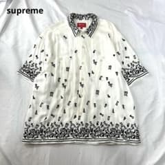 Supreme NouveauEmbroidered レーヨン 半袖 開襟シャツ - メルカリ