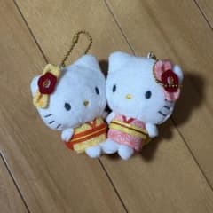 ハローキティ ぬいぐるみ マスコット 着物 2種セットのサムネイル