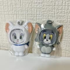 톰과 제리 포토 프레임 마스코트 키홀더 2종 세트