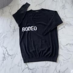 RODEOCRONSロゴブラックニットワンピースのサムネイル