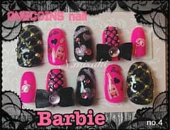 ネイル Barbie バービー リボンのサムネイル