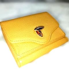 HASHIBAMI ハシバミ 三つ折り財布 イエロー - メルカリ