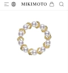 極美品】ミキモト パール ブローチ サークル リース K18YG 付属品一式
