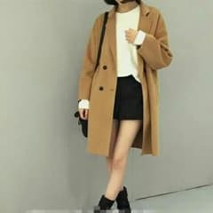ミルクティーカラー♪コリアスタイルチェスターコートのサムネイル