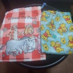 くまのプーさん　巾着袋　ミニポーチ2枚セットのサムネイル
